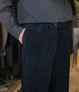STILL BY HAND "PT03263" Corduroy straight pants