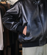 A.PRESSE 2026 Style2 "Leather Harrington Jacket"