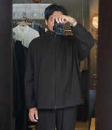 STILL BY HAND "BL04263" Cashmere mixed high neck blouson
