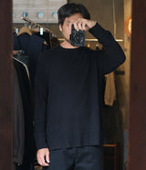 MAATEE&SONS "W/C Ribbed L/S TEE"