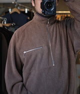 A.PRESSE 2026 Style2 "Vintage Silk Fleece Harf ZIP Jacket"
