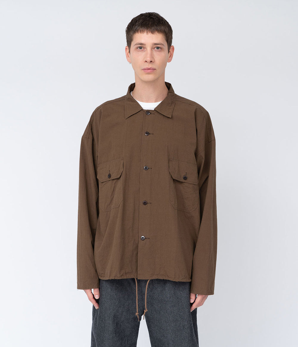 L ナナミカ Cotton Wool Deck Shirt ナチュラルホワイト L ナナミカ Cotton Wool Deck Shirt ナチュラルホワイト
