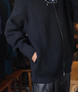 SSSTEIN "OVERSIZED DRIVERS KNIT ZIP JACKET"