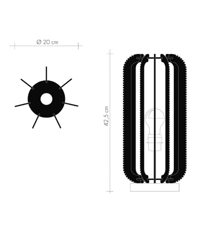 LAFABLIGHT "PILLSI QADRO LAMP ON BASE"