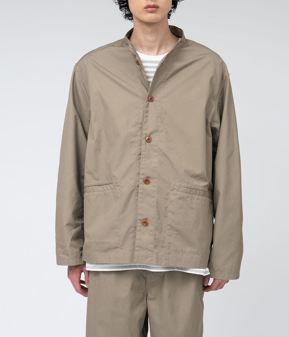 nanamica band collar jacket L ベージュ nanamica Band Collar Shirt Jacket – unexpected store