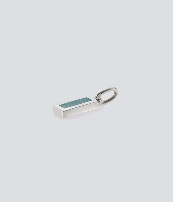 XOLO JEWELRY "Rectangle Charm with Turquoise"