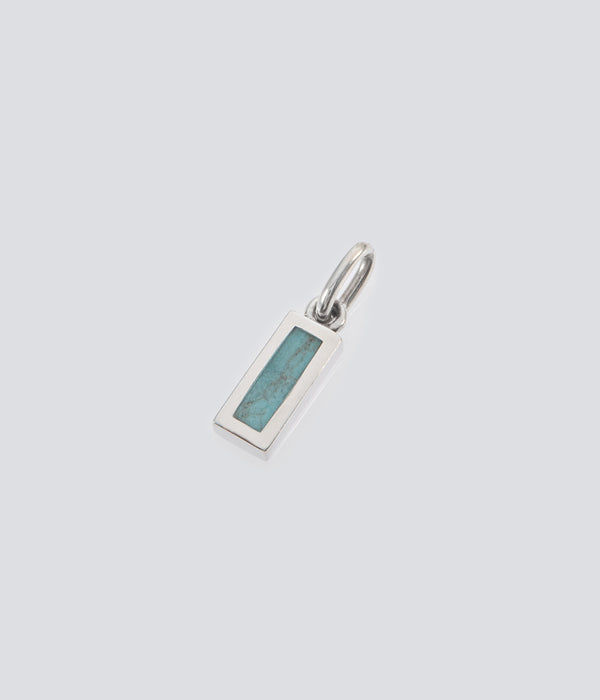 XOLO JEWELRY "Rectangle Charm with Turquoise"
