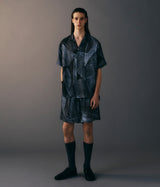 YOKE 26SS "Printed Tencell Open Collar Shirt"