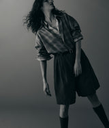 YOKE 26SS "OMBRE PLAID REGULAR COLLAR SHIRT"