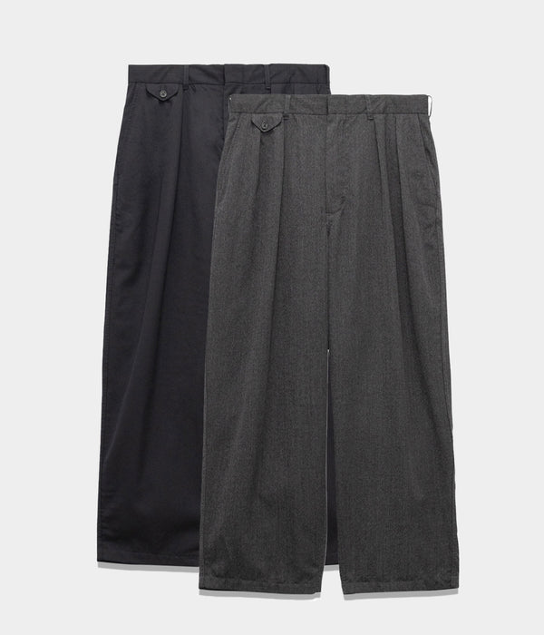 NANAMICA "Wool Gabardine Pleat Pants"