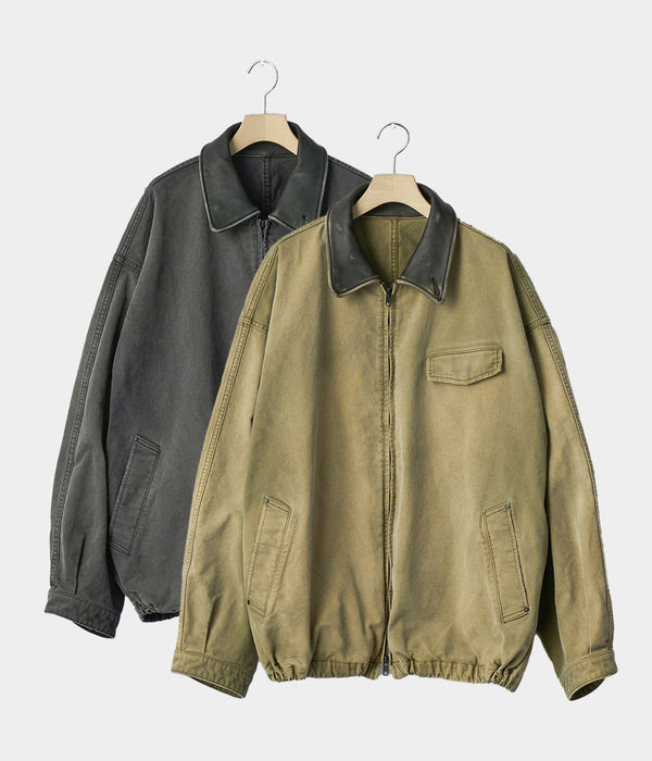 SSSTEIN 25AW "SULFUR DYED WHIP CORD VINTAGE ZIP JACKET"
