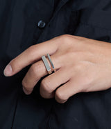 XOLO JEWELRY "Different Width Ring with Hair Line"