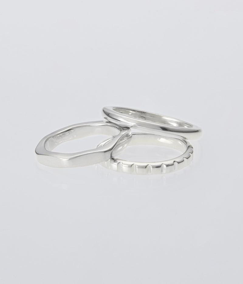 XOLO JEWELRY "Triple With Cushion Ring"