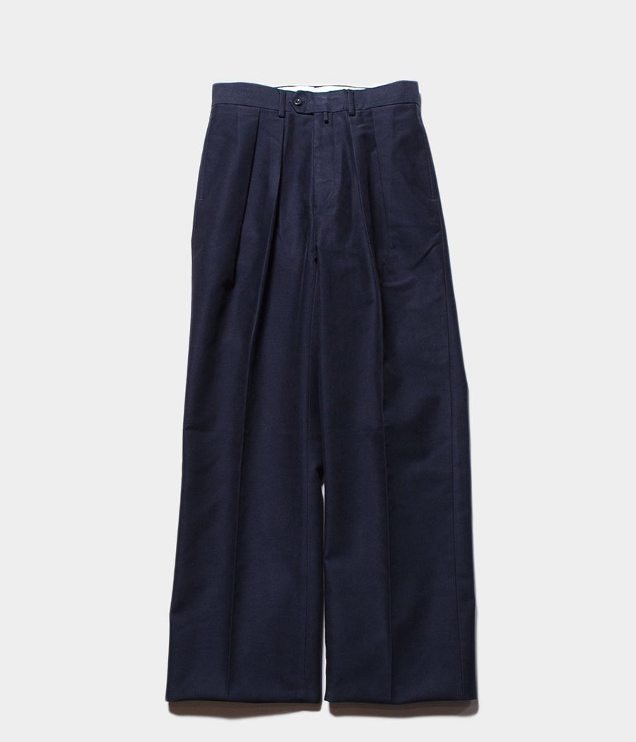 NEAT 21AW コットンカシミアモールスキン　テーパードパンツ NEAT｜COTTON CASHMERE MOLESKIN｜TAPERED - Navy｜PRODUCT