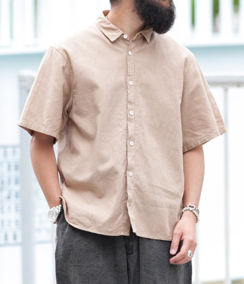 MITTAN "SH-96C" Bamboo short-sleeved shirt (plant dyeing) 