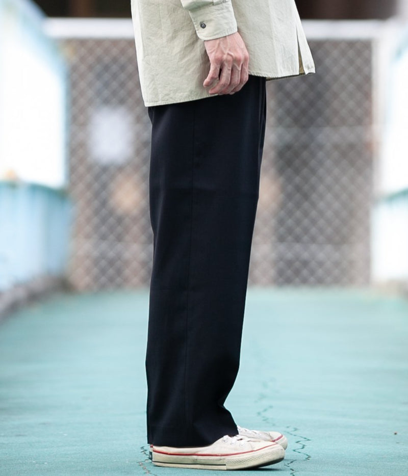 FARAH "Hop Sack Two Tuck Wide Tapered Pants"