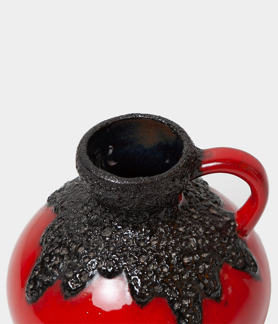 【Fat Lava】Roth Ceramic 赤×黒　フラワーベース FAT LAVA (ファットラヴァ) ヴィンテージフラワーベース - SOUTH