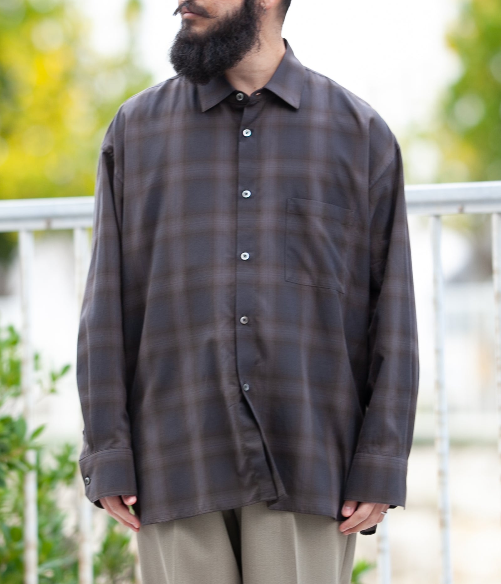 stein OVERSIZED DOWN PAT SHIRT シュタイン S | bestways.jp