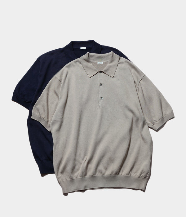 A.PRESSE "Cotton Knit S/S Polo Shirts"