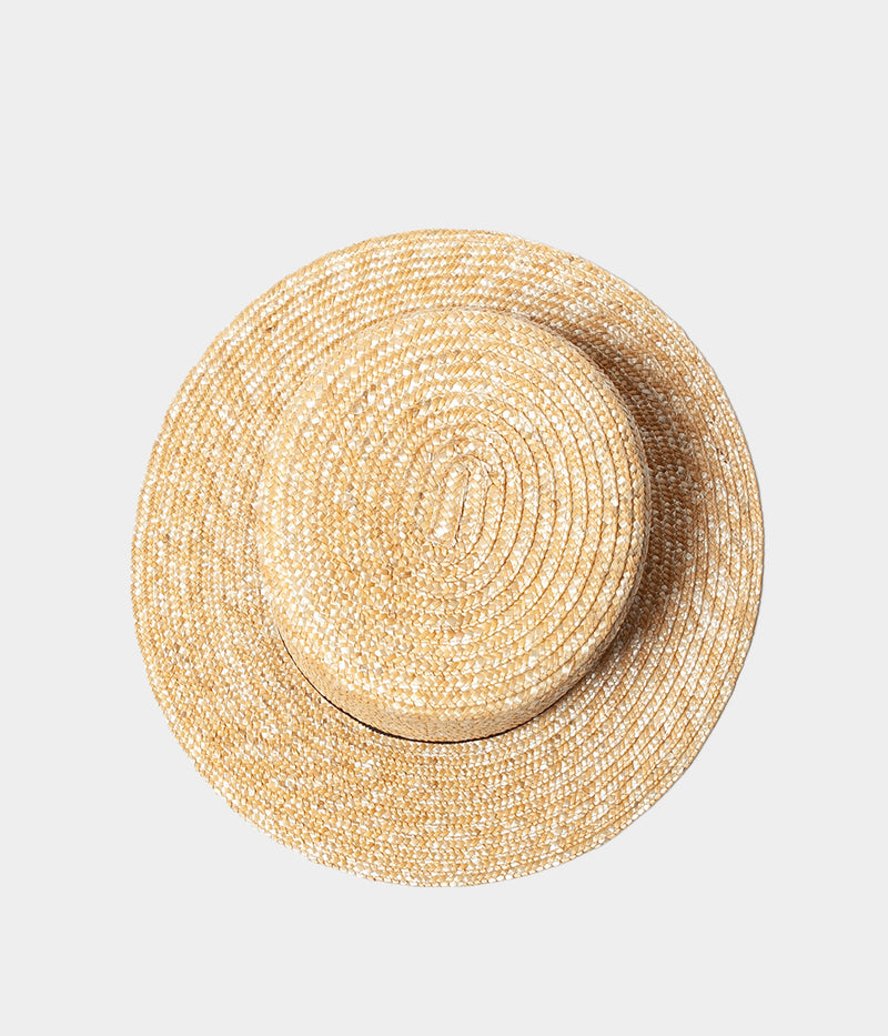 COMESANDGOES WHEAT BRAID BOATER HAT - ハット