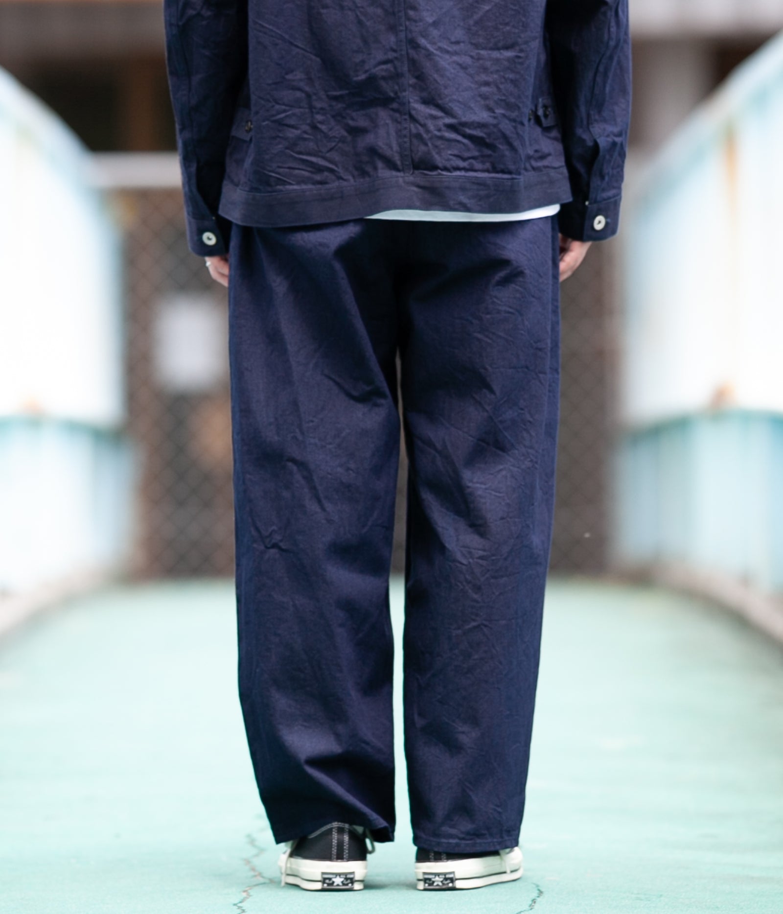 STILL BY HAND ワイドデニムパンツ DN02231 ダークネイビー STILL BY HAND 