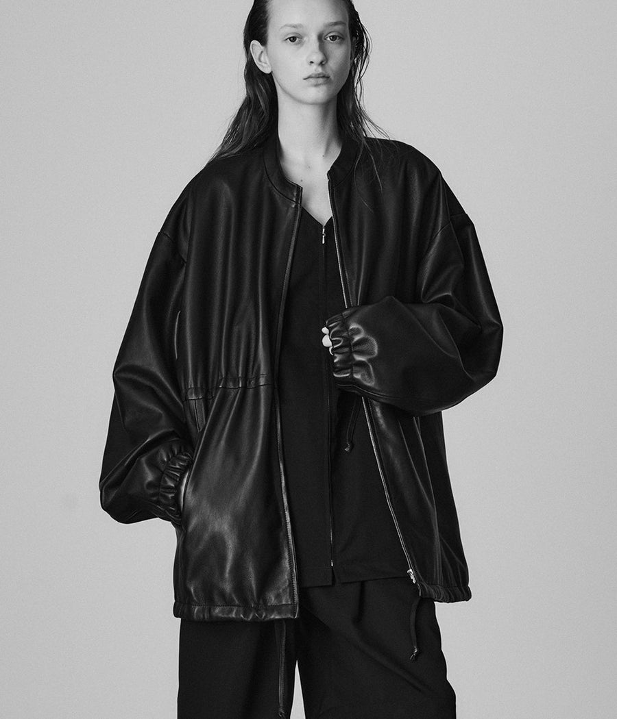 ジャケット・アウター stein leather drawstring jacket stein(シュタイン) leather drawstring jacket レザー ドロー