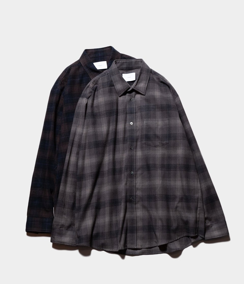 SSSTEIN "OVERSIZED COTTON FLANNEL SHIRT"