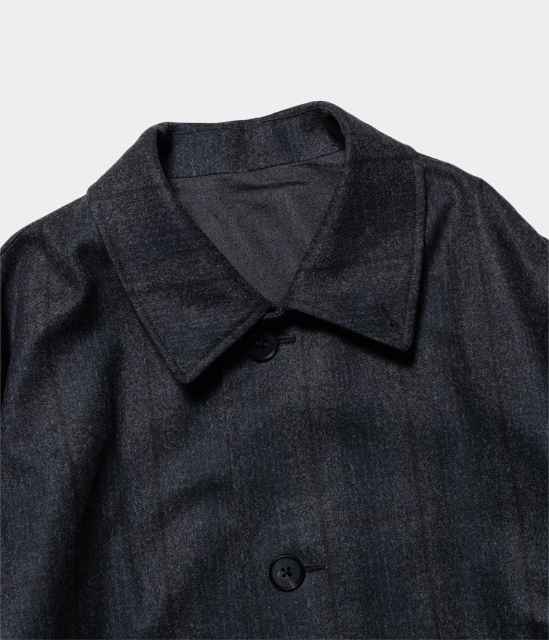 SSSTEIN "INVERTED PLEATS BALMACAAN COAT"