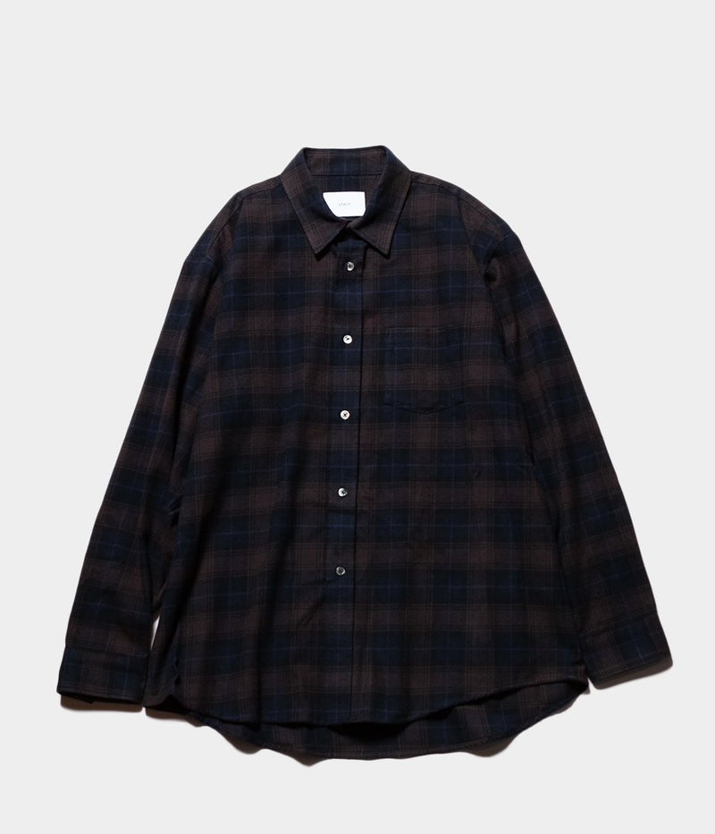 SSSTEIN "OVERSIZED COTTON FLANNEL SHIRT"