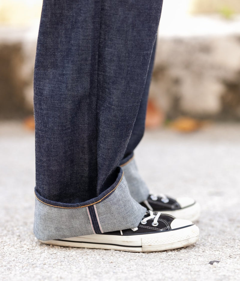 SCYE BASICS "Selvedge Denim Wide Leg Jeans"